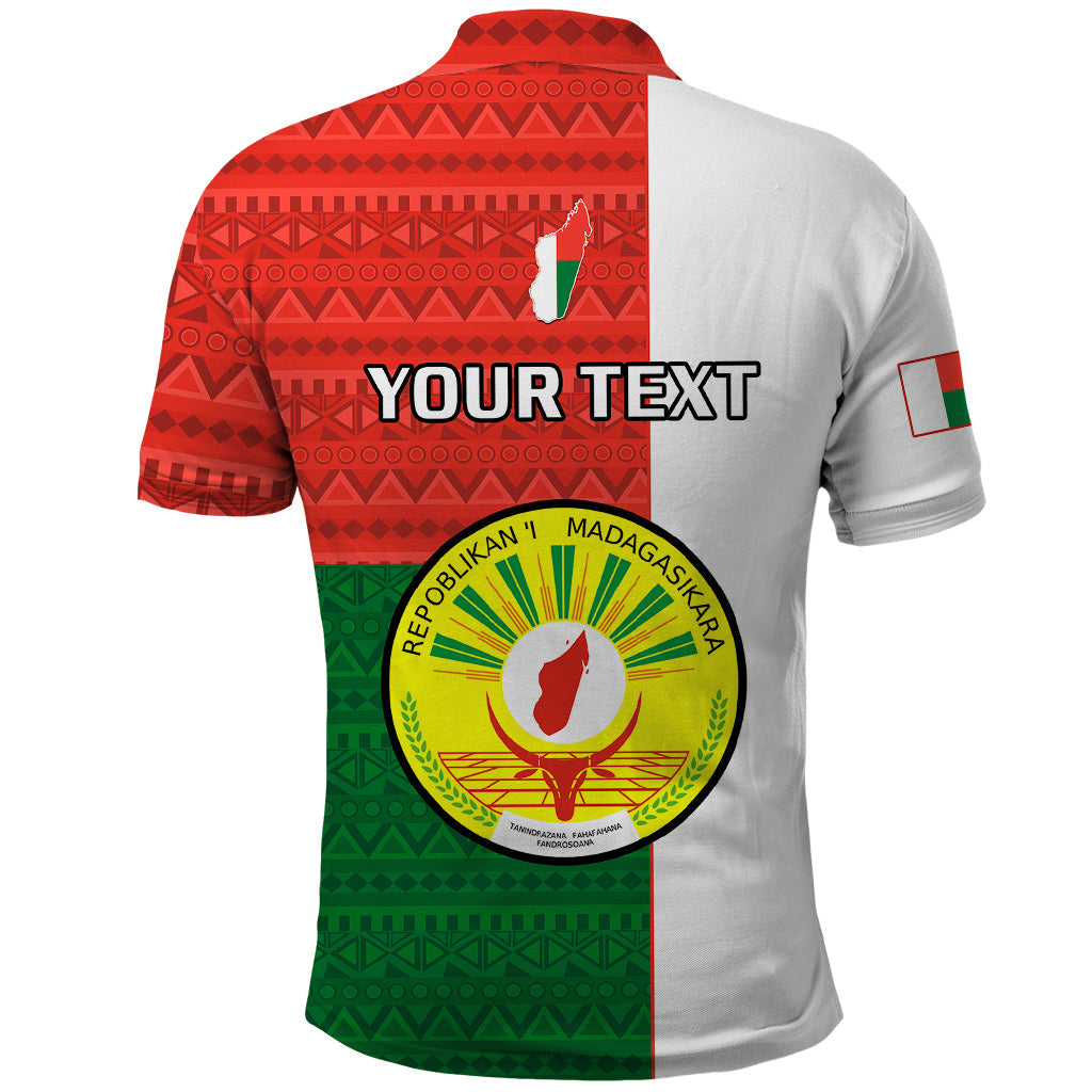 Personalised 26 June Madagascar Independence Day Polo Shirt Madagasikara African Pattern LT14