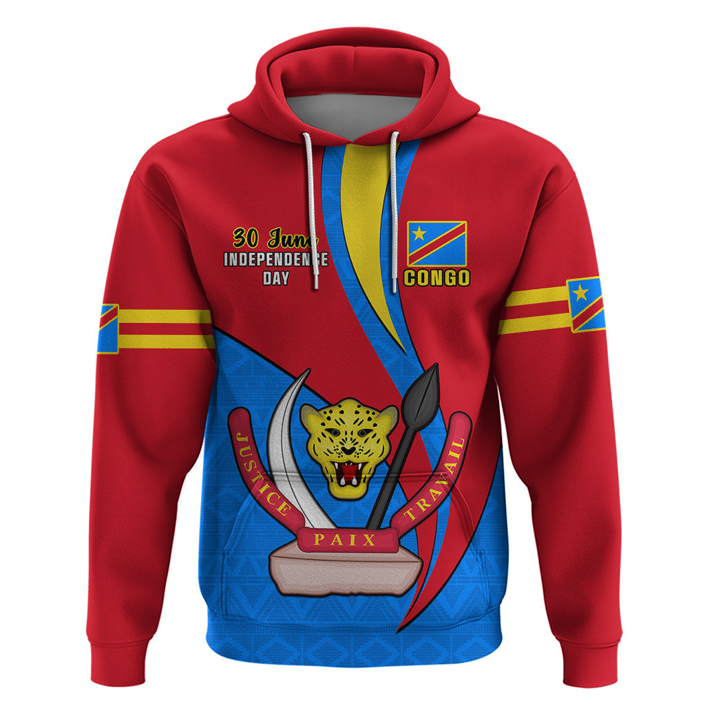 30 June Democratic Republic of the Congo Independence Day Hoodie Happy 63rd Anniversary LT14