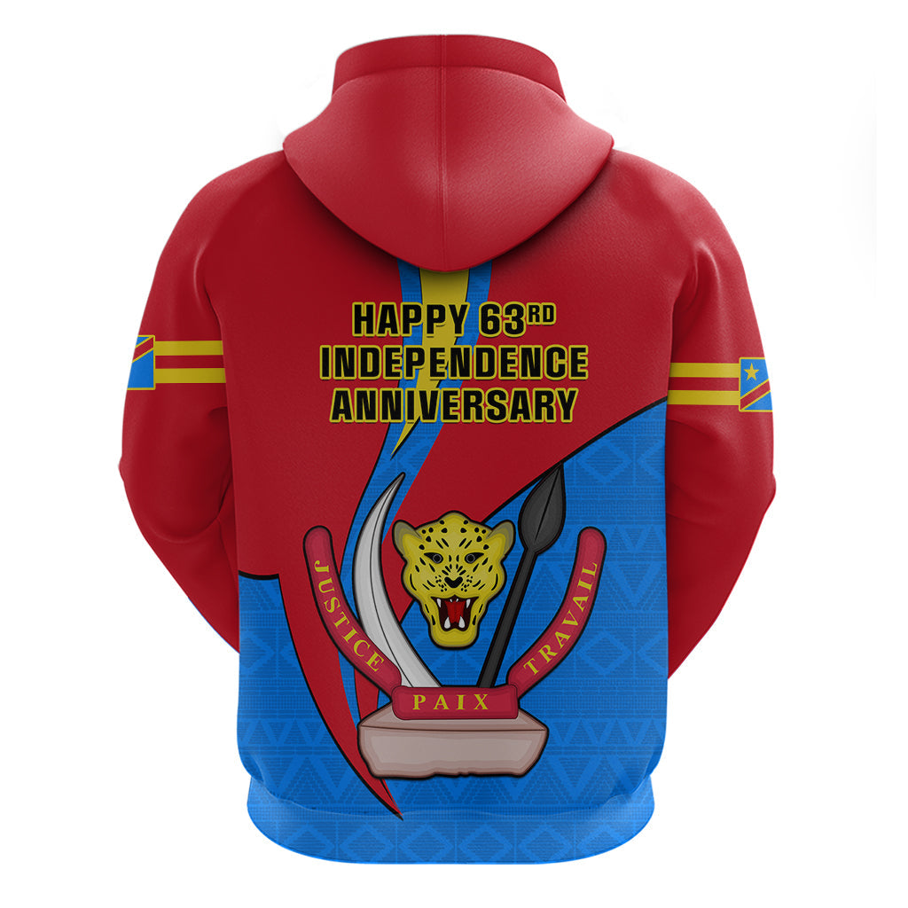 30 June Democratic Republic of the Congo Independence Day Hoodie Happy 63rd Anniversary LT14