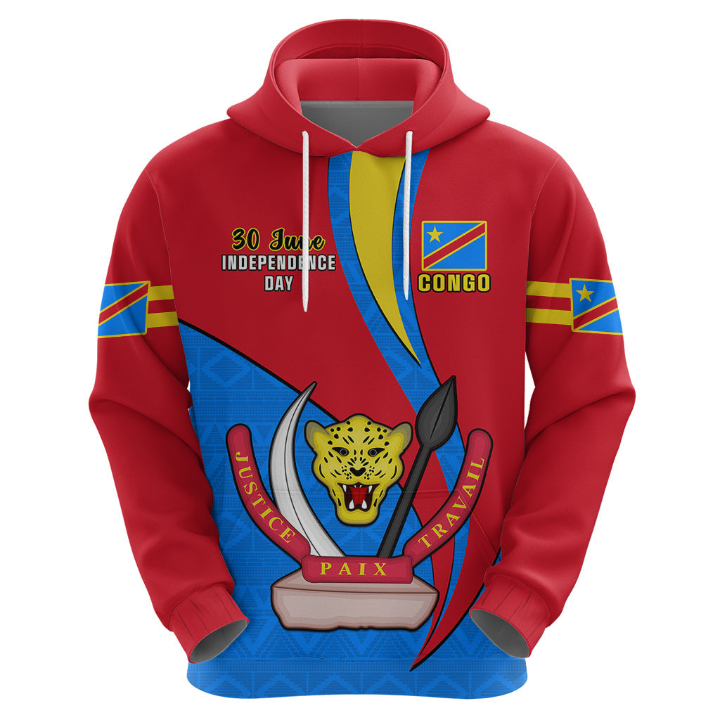 30 June Democratic Republic of the Congo Independence Day Hoodie Happy 63rd Anniversary LT14