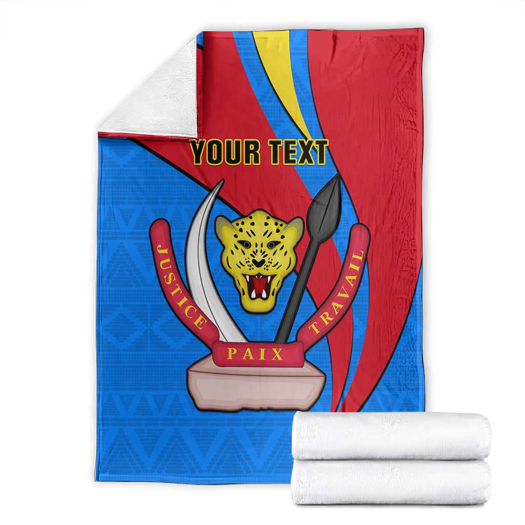 Personalised Democratic Republic of the Congo Independence Day Blanket Coat Of Arms Happy 30 June LT14