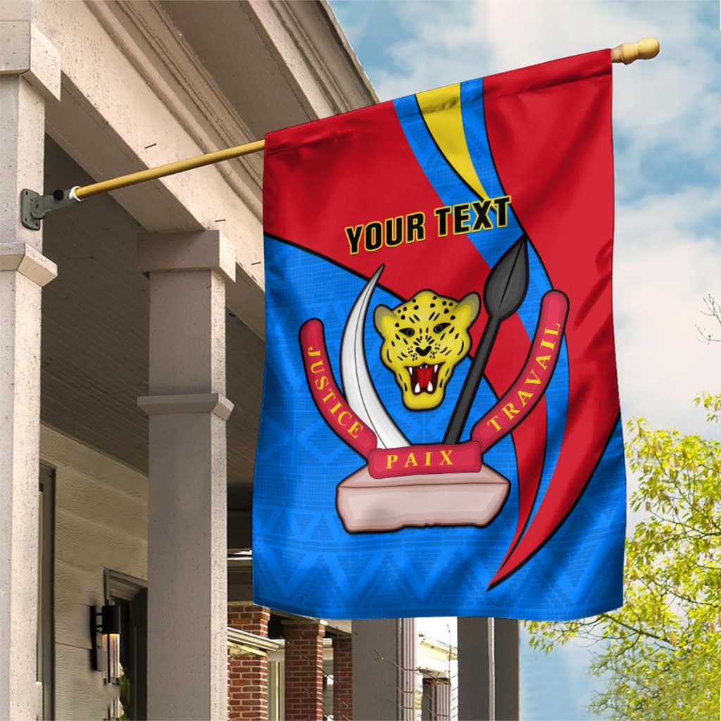 Personalised Democratic Republic of the Congo Independence Day Garden Flag Coat Of Arms Happy 30 June LT14