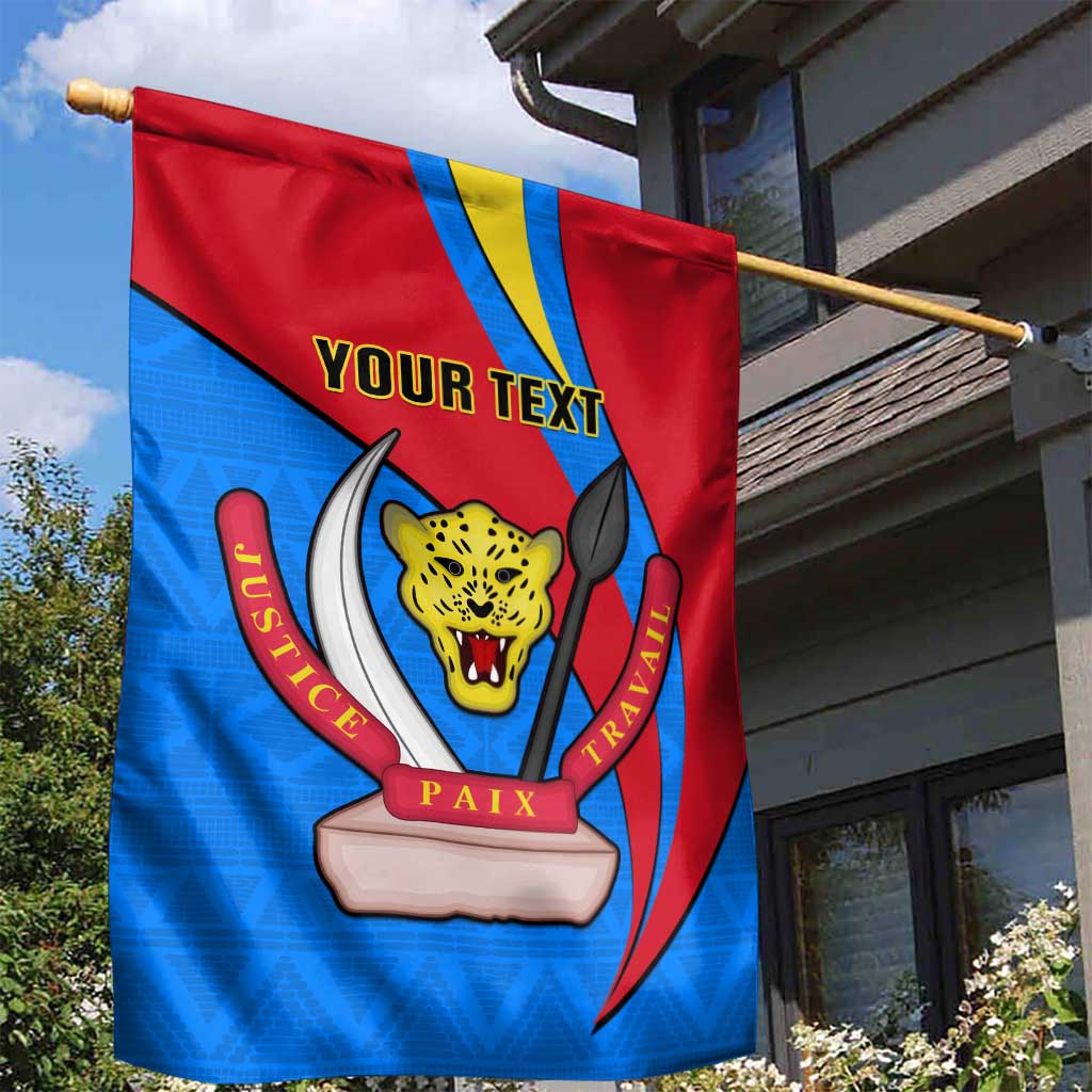 Personalised Democratic Republic of the Congo Independence Day Garden Flag Coat Of Arms Happy 30 June LT14