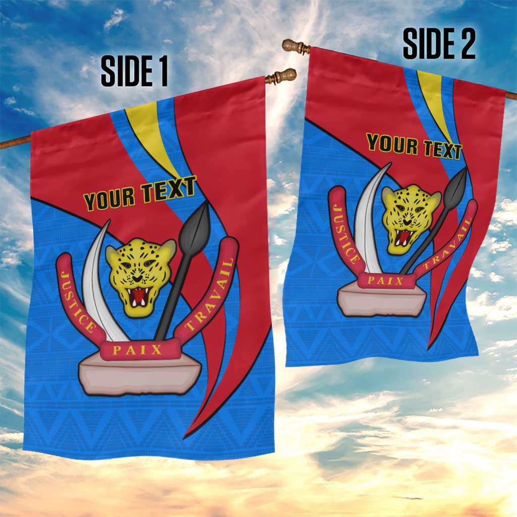 Personalised Democratic Republic of the Congo Independence Day Garden Flag Coat Of Arms Happy 30 June LT14