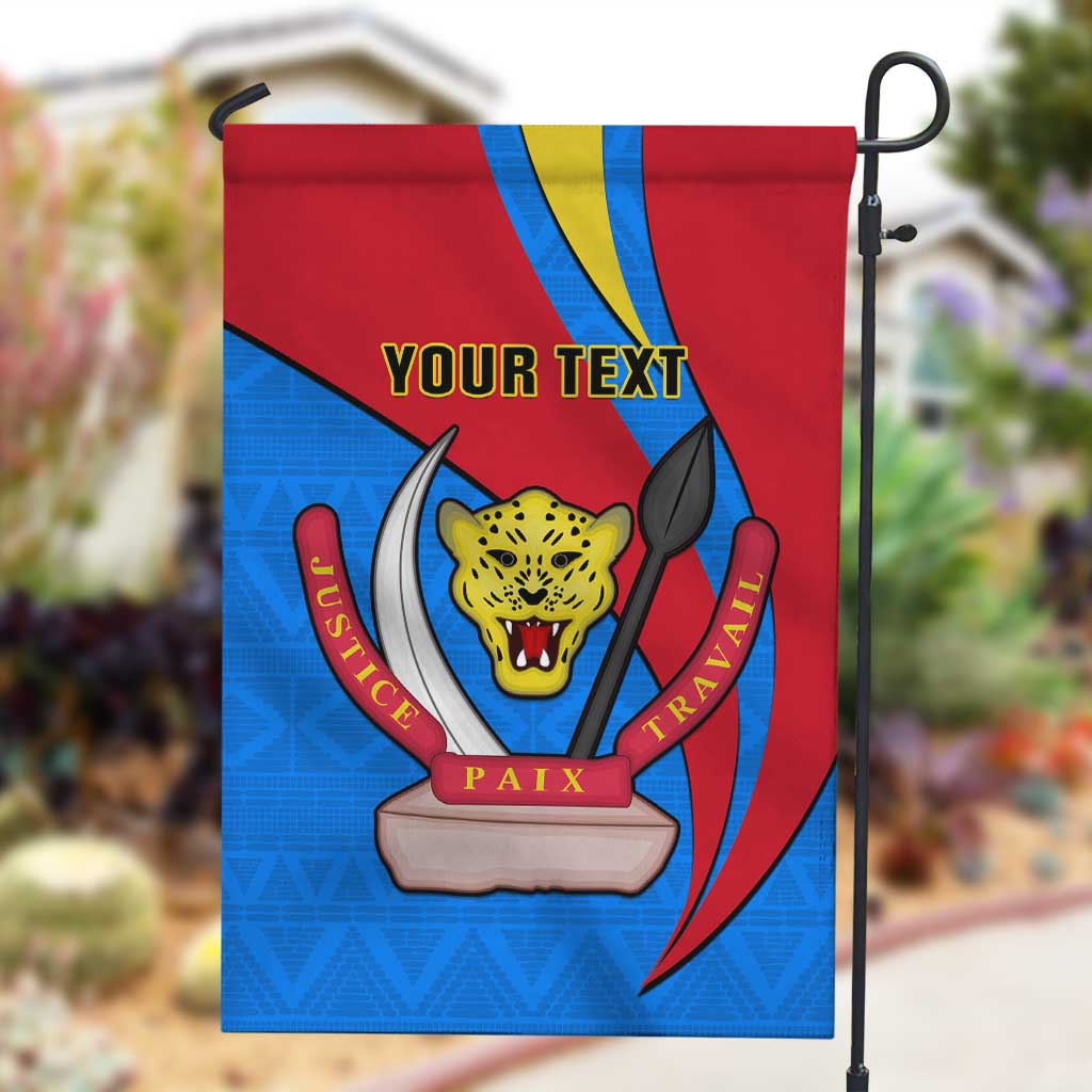 Personalised Democratic Republic of the Congo Independence Day Garden Flag Coat Of Arms Happy 30 June LT14