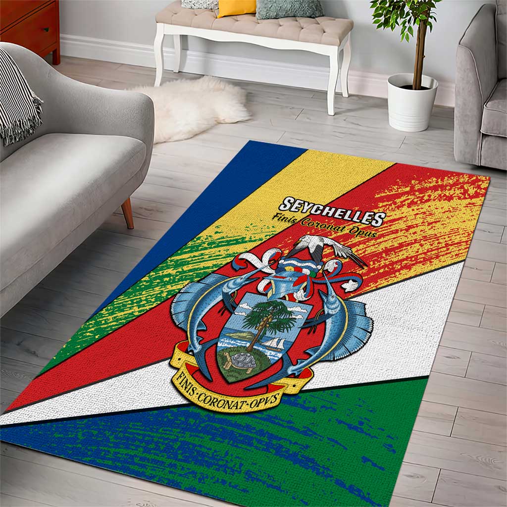 29 June Seychelles Independence Day Area Rug Flag Style LT14