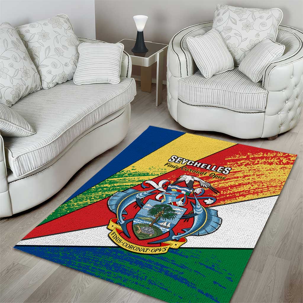 29 June Seychelles Independence Day Area Rug Flag Style LT14