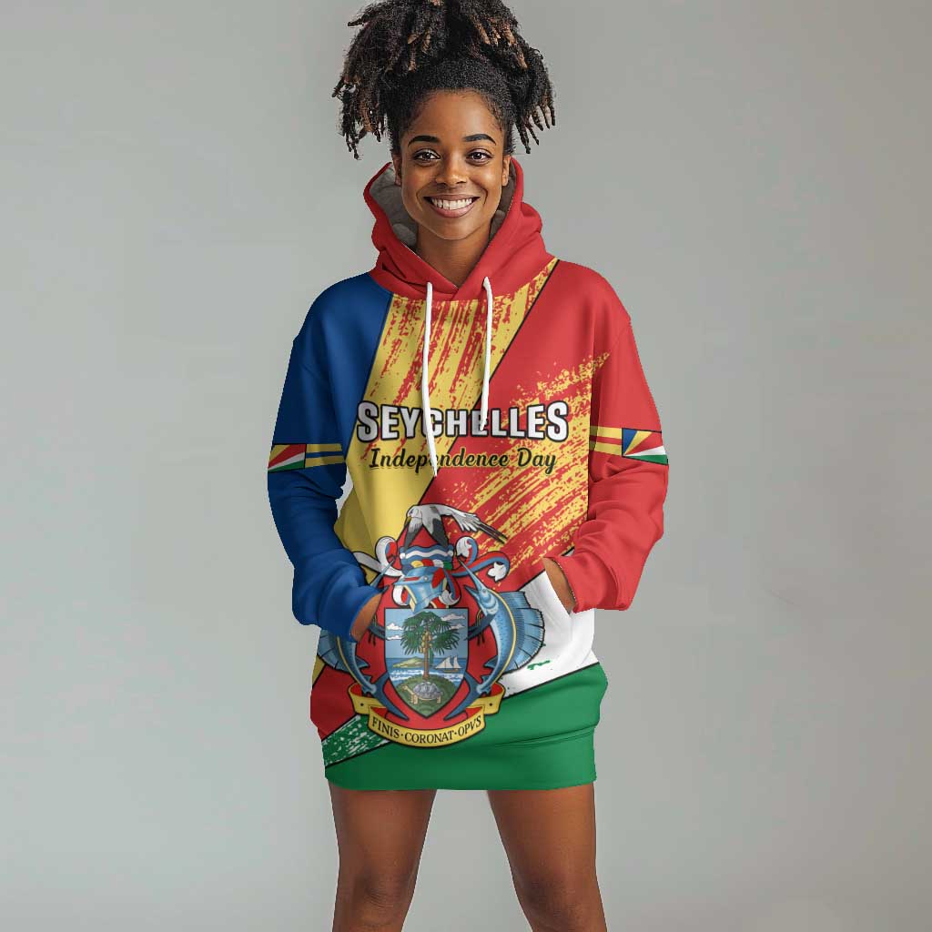29 June Seychelles Independence Day Hoodie Dress Flag Style LT14