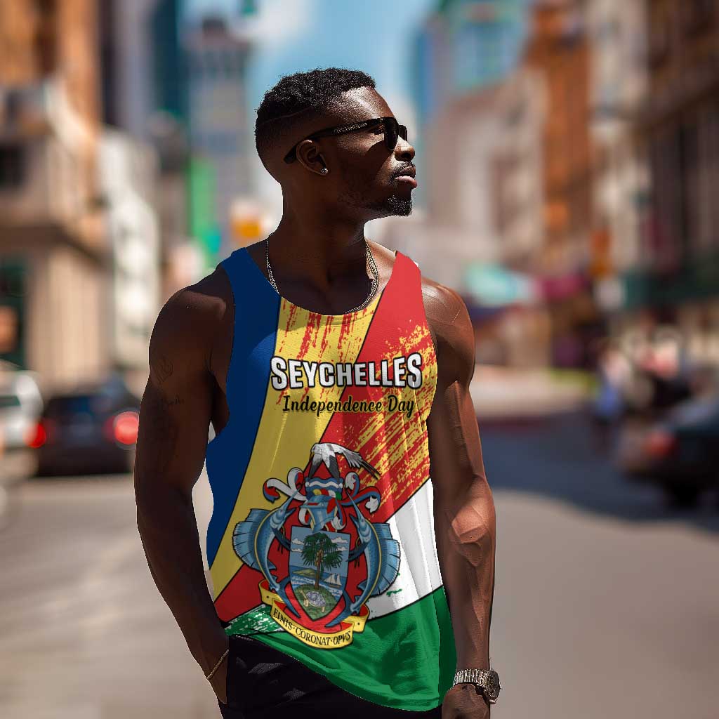 29 June Seychelles Independence Day Men Tank Top Flag Style LT14