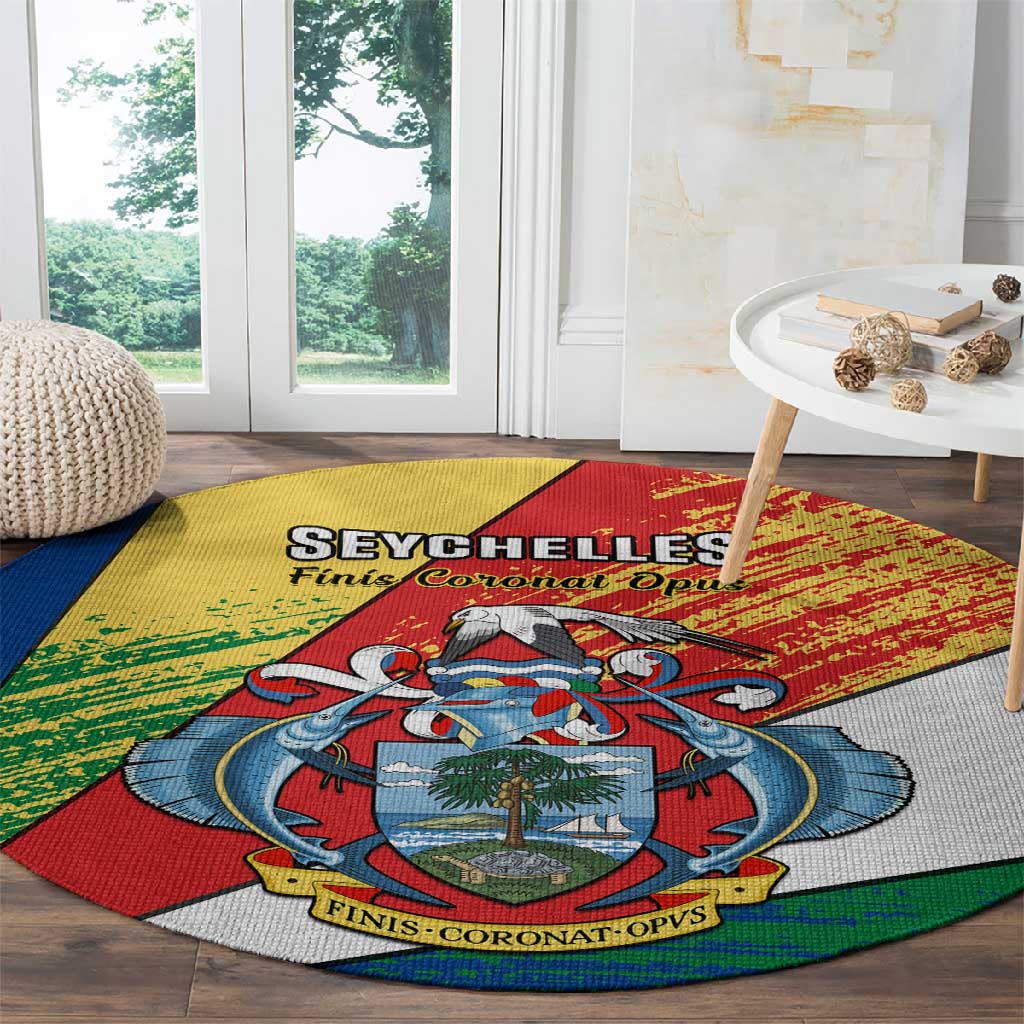 29 June Seychelles Independence Day Round Carpet Flag Style LT14