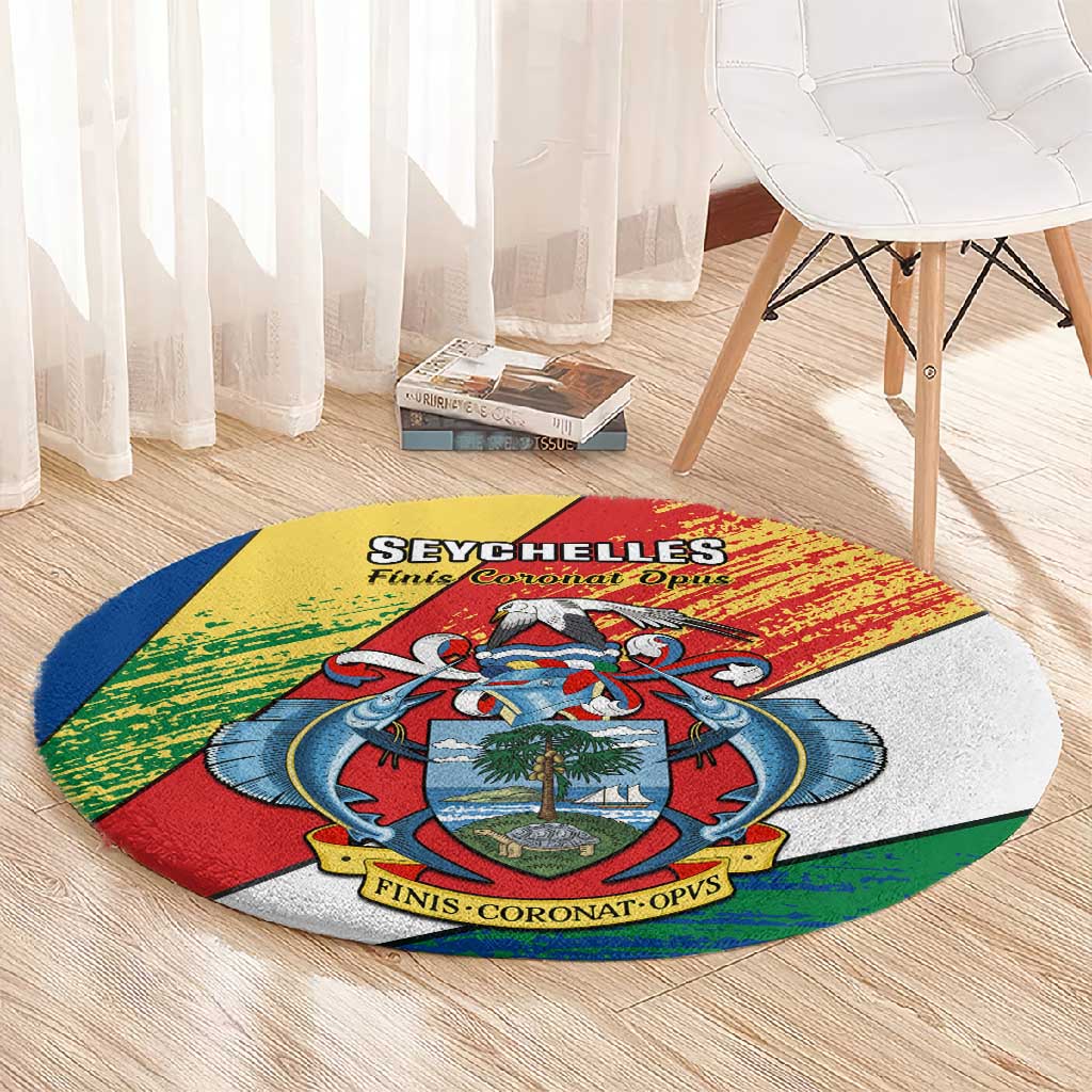 29 June Seychelles Independence Day Round Carpet Flag Style LT14