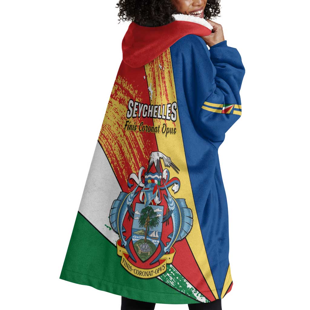 29 June Seychelles Independence Day Wearable Blanket Hoodie Flag Style LT14