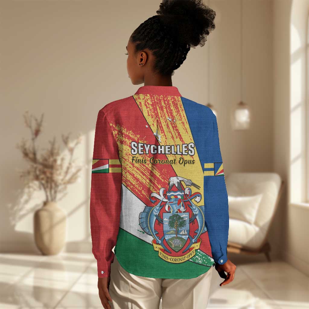 29 June Seychelles Independence Day Women Casual Shirt Flag Style LT14