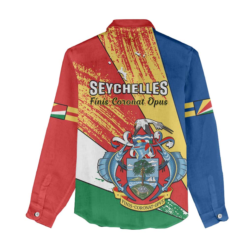 29 June Seychelles Independence Day Women Casual Shirt Flag Style LT14