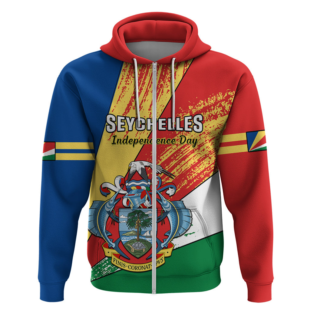 Personalised 29 June Seychelles Independence Day Hoodie Flag Style LT14