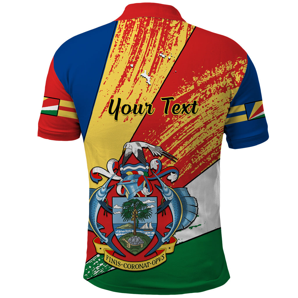 Personalised 29 June Seychelles Independence Day Polo Shirt Flag Style LT14