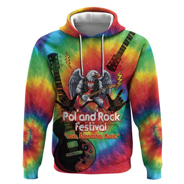 Rock Festival Poland Hoodie Polska Eagle Mascot Tie Dye Vibes LT14