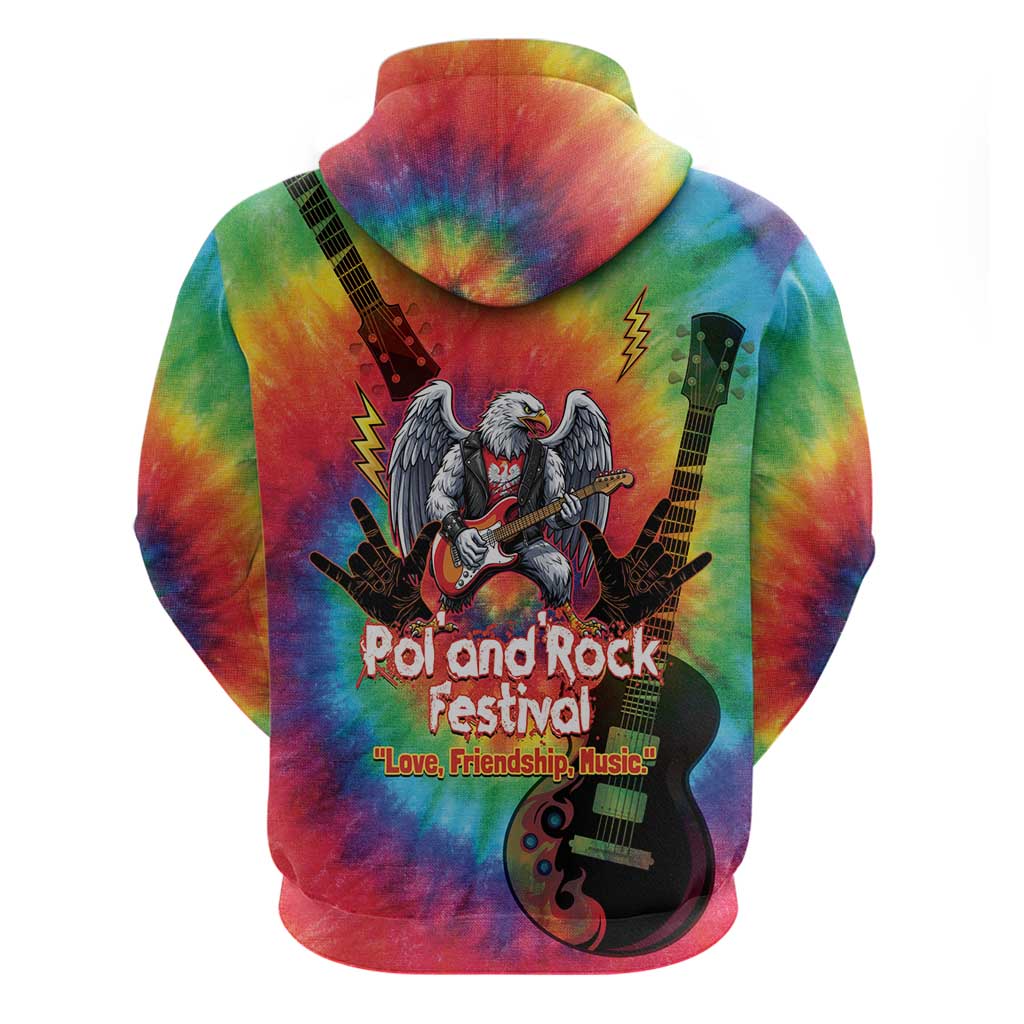 Rock Festival Poland Hoodie Polska Eagle Mascot Tie Dye Vibes LT14