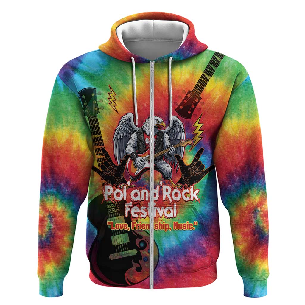 Rock Festival Poland Hoodie Polska Eagle Mascot Tie Dye Vibes LT14