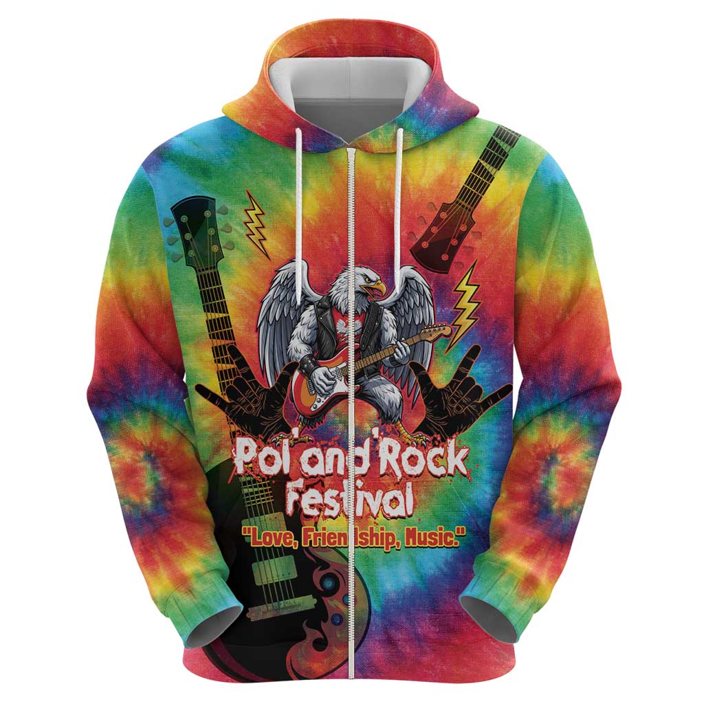 Rock Festival Poland Hoodie Polska Eagle Mascot Tie Dye Vibes LT14