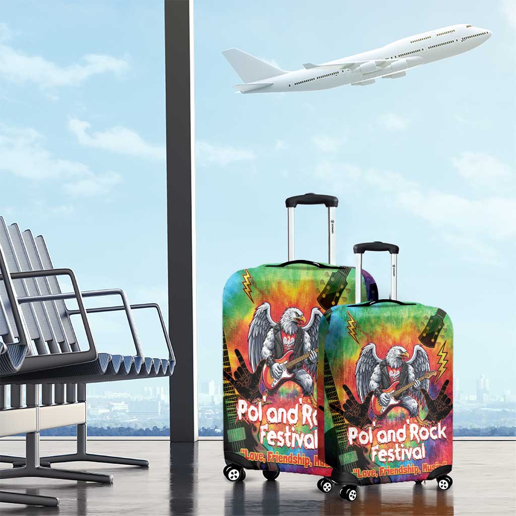Rock Festival Poland Luggage Cover Polska Eagle Mascot Tie Dye Vibes LT14