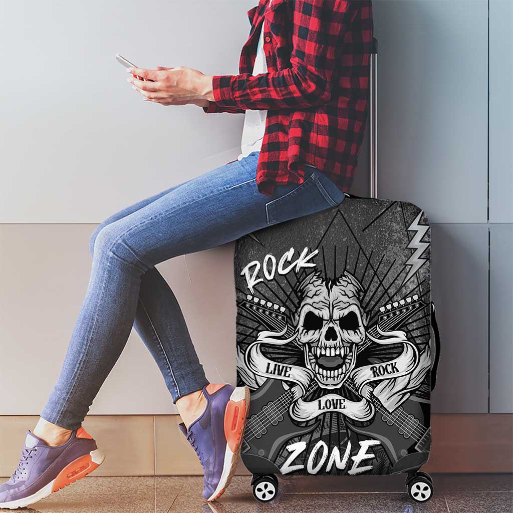 Live Love Rock Skull Luggage Cover Retro Grunge Style LT14