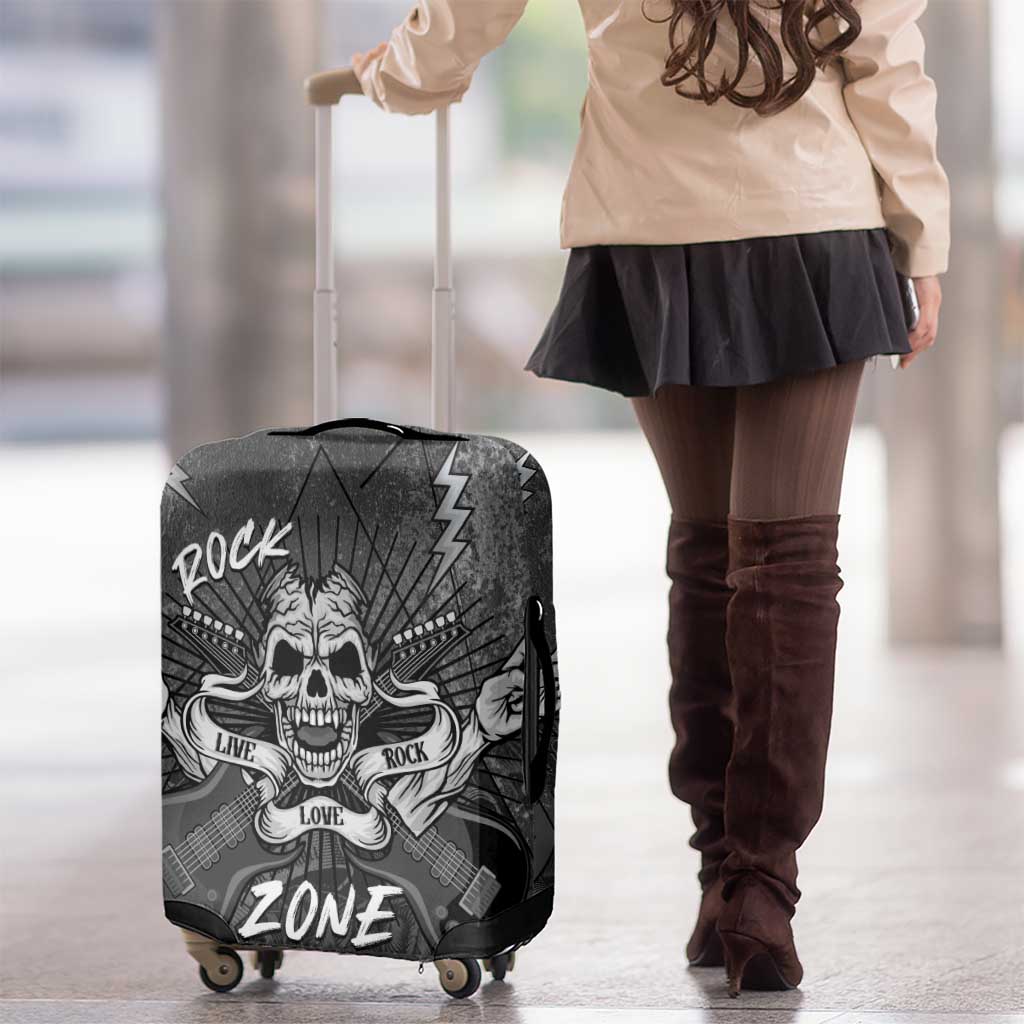 Live Love Rock Skull Luggage Cover Retro Grunge Style LT14