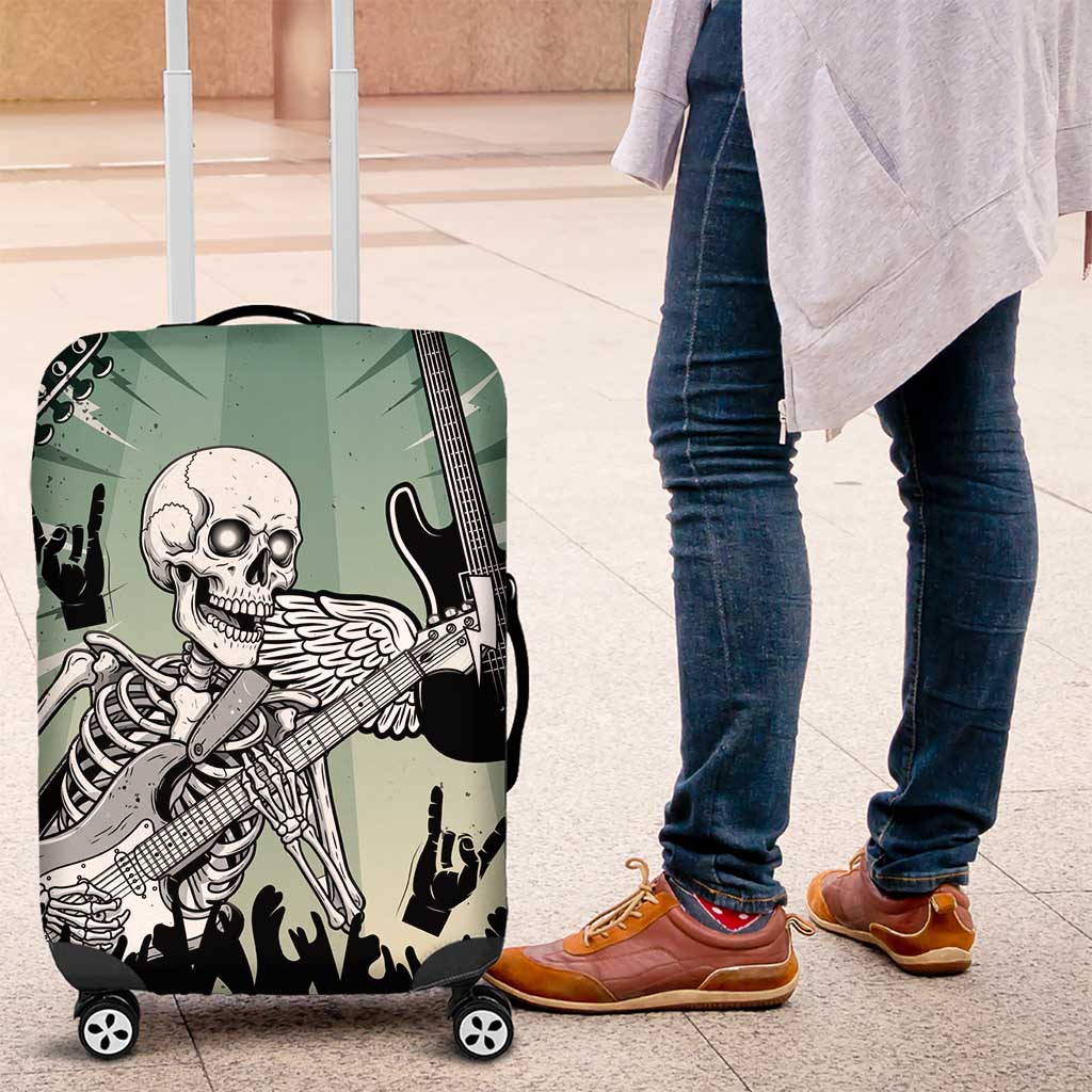 Electric Guitar Skull Luggage Cover Lets Rock LT14
