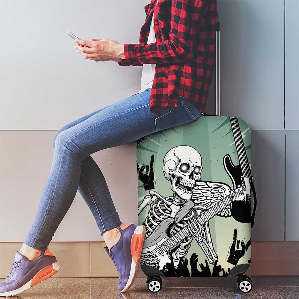 Electric Guitar Skull Luggage Cover Lets Rock LT14