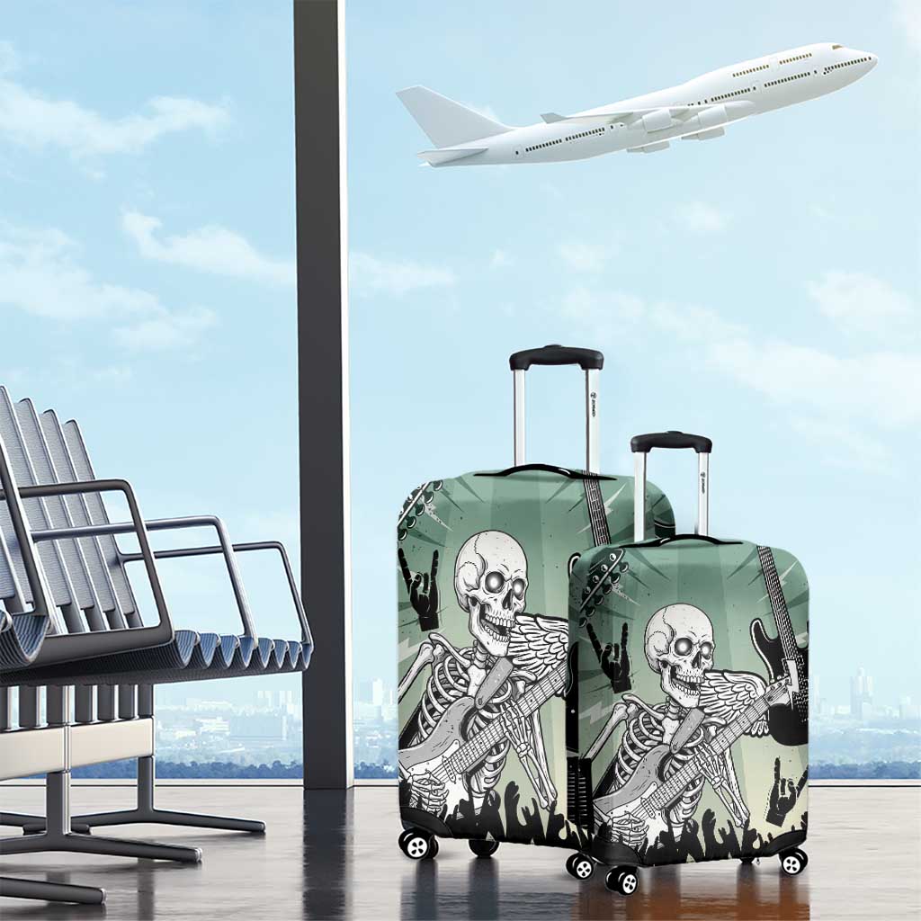 Electric Guitar Skull Luggage Cover Lets Rock LT14