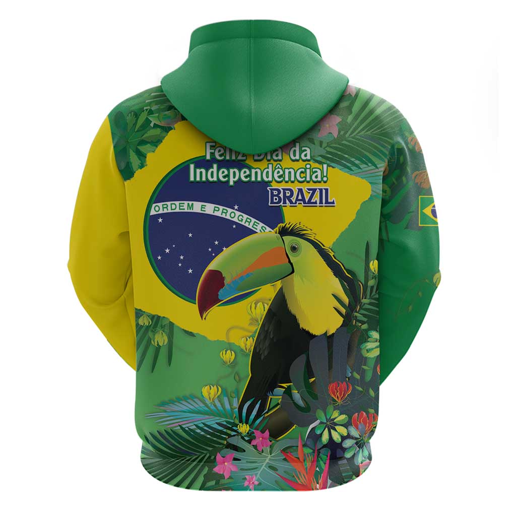 Feliz Dia Da Indepencencia Brazil Hoodie Brasil Toucan Tropical Vibes LT14