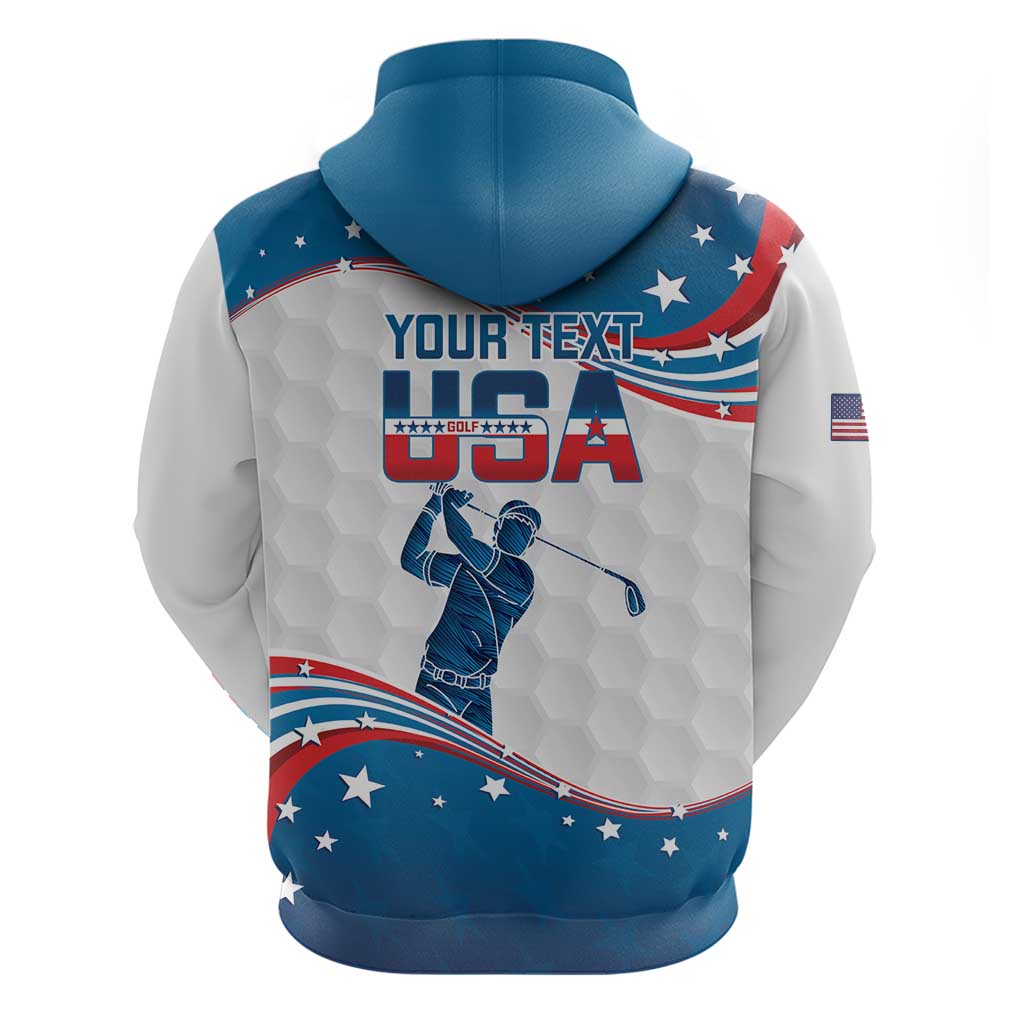 Personalized USA Golf Hoodie 2024 United States Flag Curve Style LT14