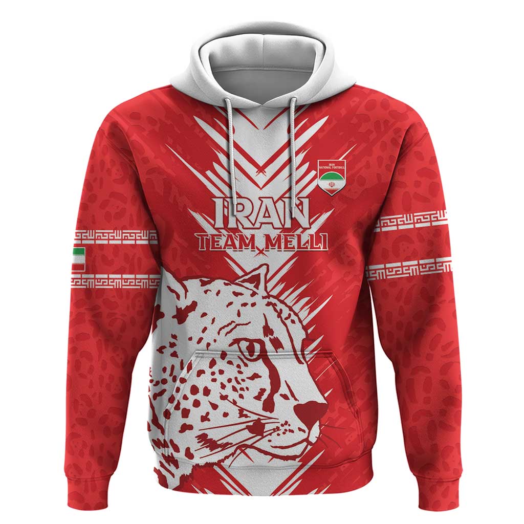 Custom Iran Football Hoodie Go Team Melli Leopard Pattern LT14