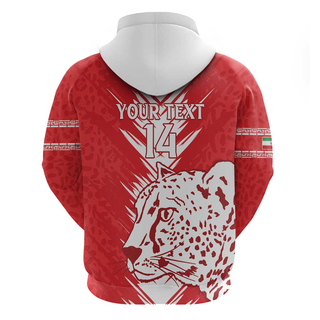 Custom Iran Football Hoodie Go Team Melli Leopard Pattern LT14
