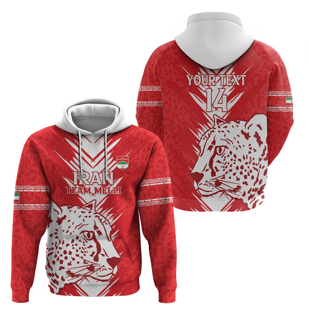 Custom Iran Football Hoodie Go Team Melli Leopard Pattern LT14
