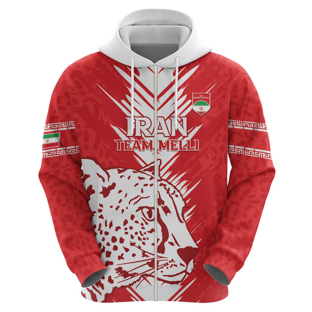 Custom Iran Football Hoodie Go Team Melli Leopard Pattern LT14