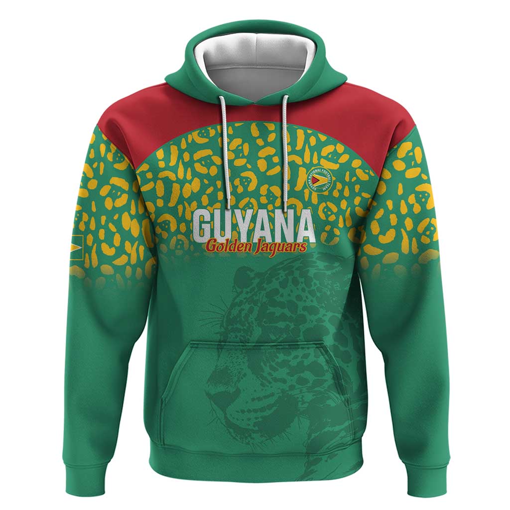 Custom Guyana Football Hoodie Go Golden Jaguars Green Version LT14