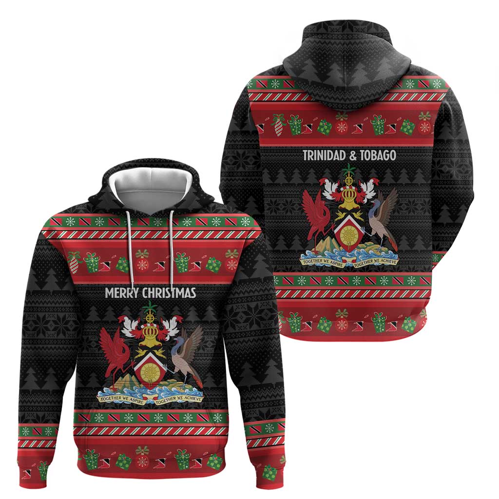 Trinidad And Tobago Christmas Hoodie Merry Xmas Coat Of Arms LT14