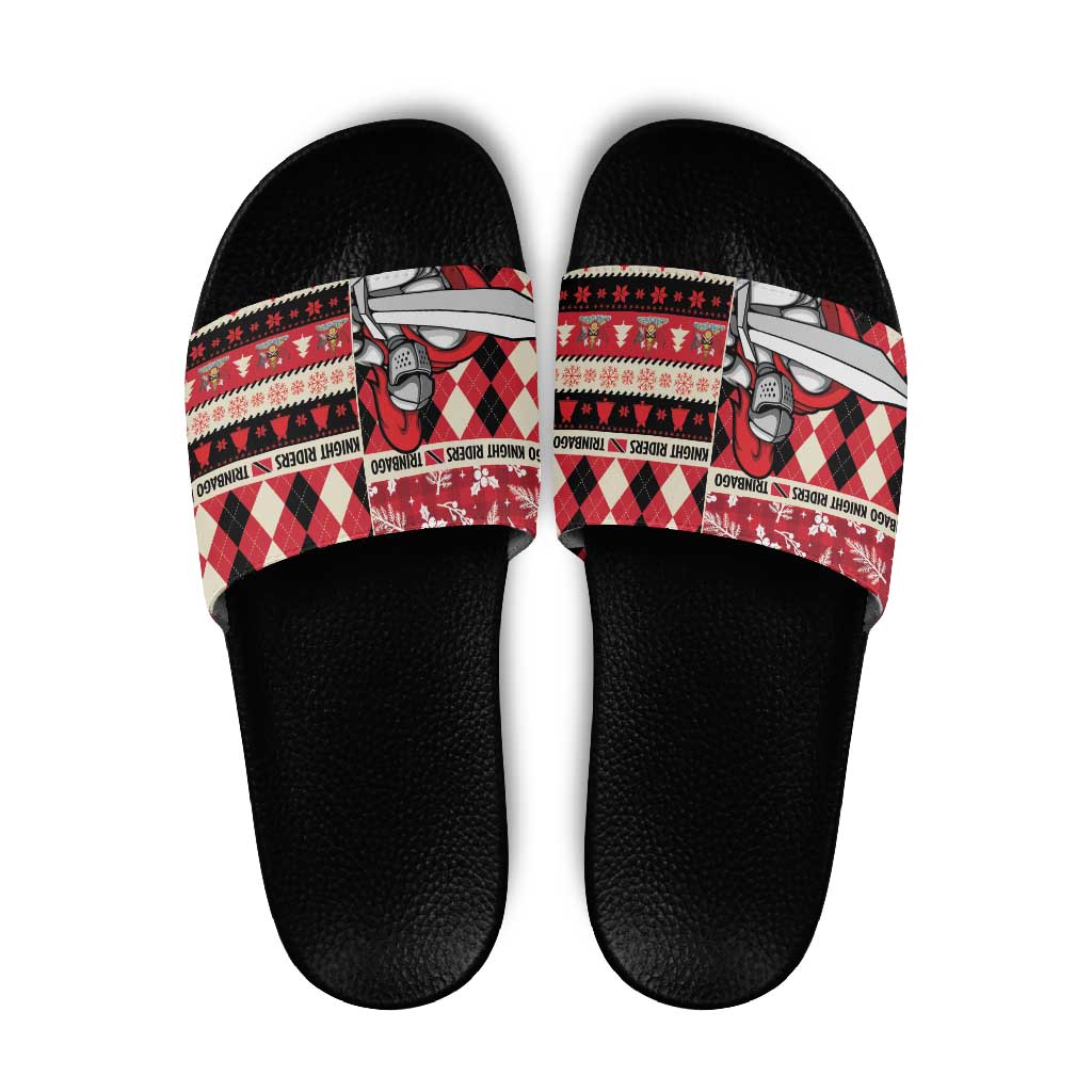 Trinbago Cricket Christmas Slide Sandals Merry Xmas Knight Riders LT14