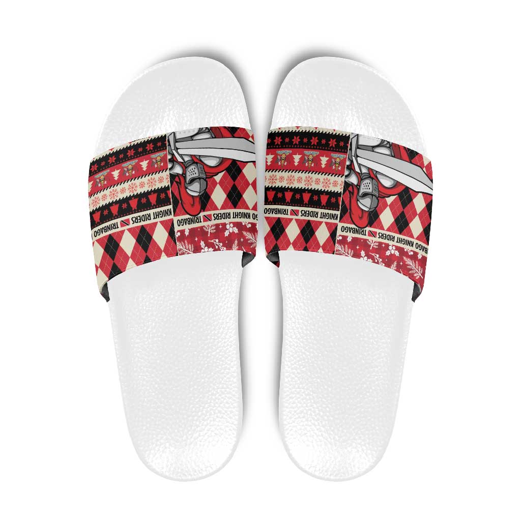 Trinbago Cricket Christmas Slide Sandals Merry Xmas Knight Riders LT14