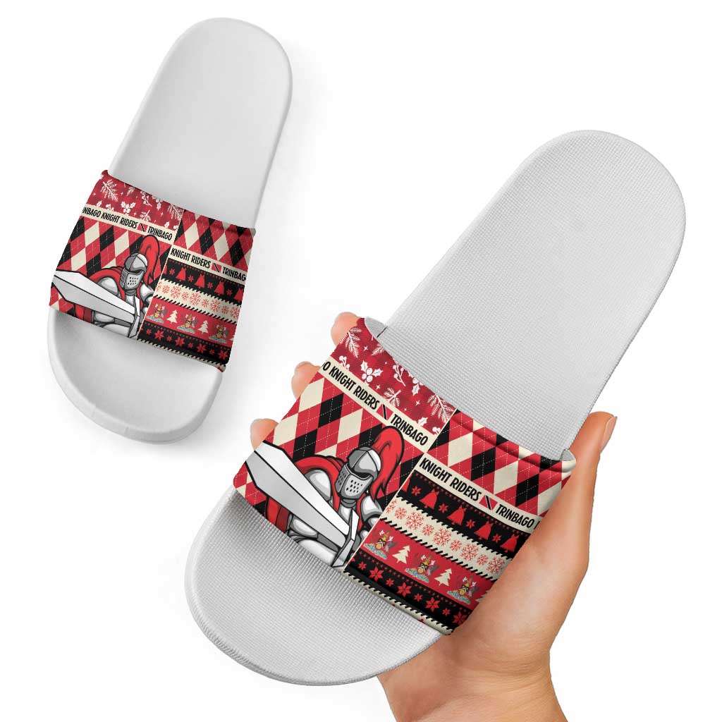 Trinbago Cricket Christmas Slide Sandals Merry Xmas Knight Riders LT14
