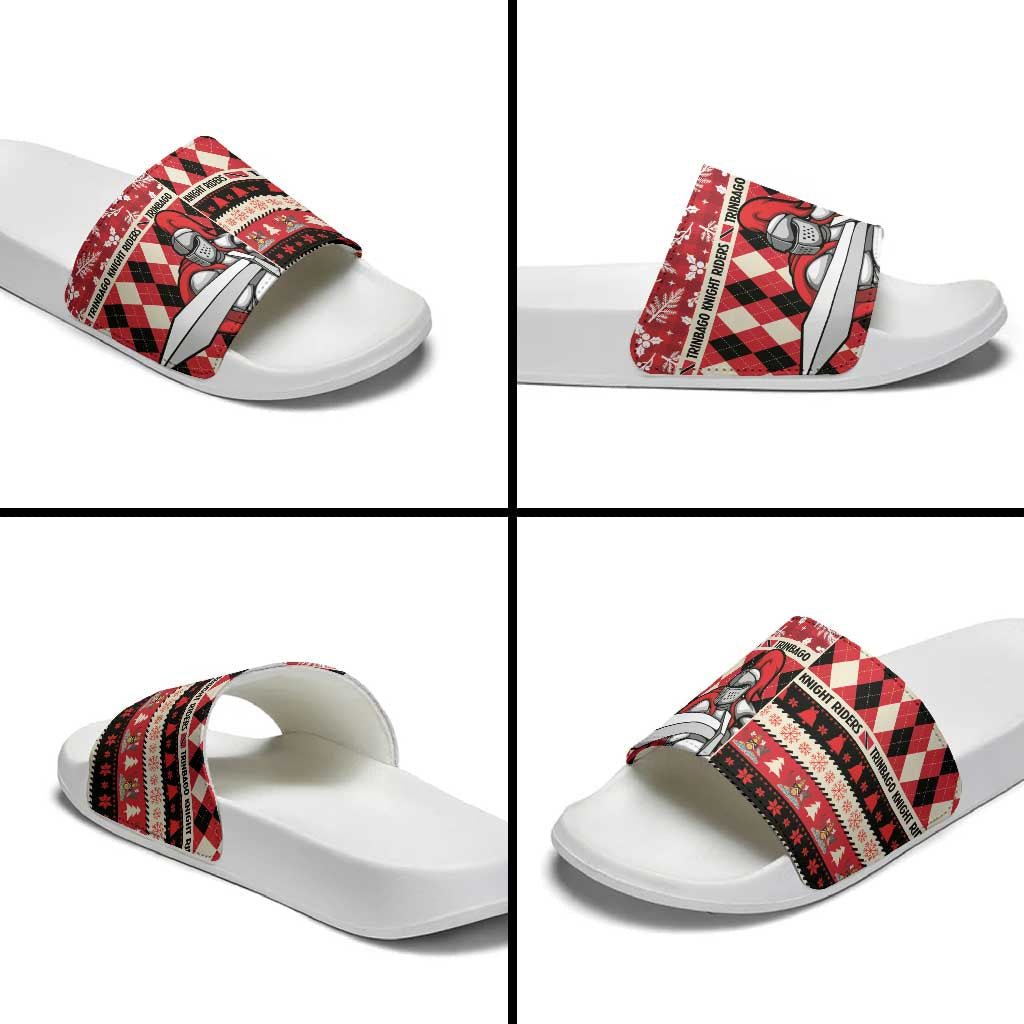 Trinbago Cricket Christmas Slide Sandals Merry Xmas Knight Riders LT14