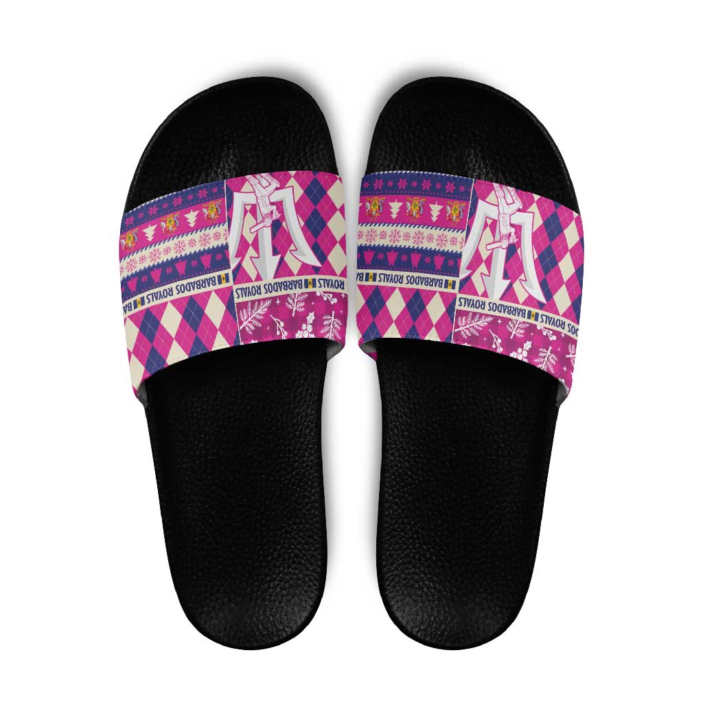 Barbados Cricket Christmas Slide Sandals Merry Xmas Royals LT14