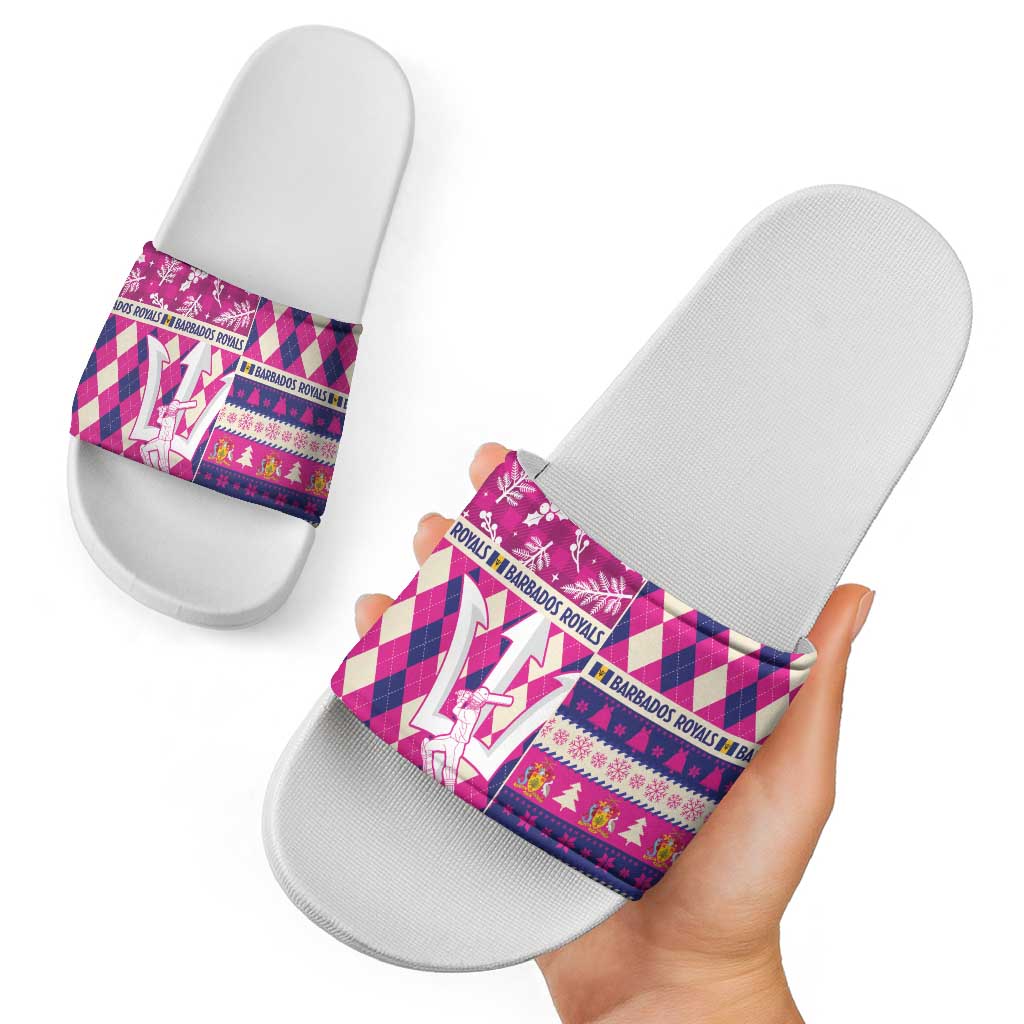 Barbados Cricket Christmas Slide Sandals Merry Xmas Royals LT14
