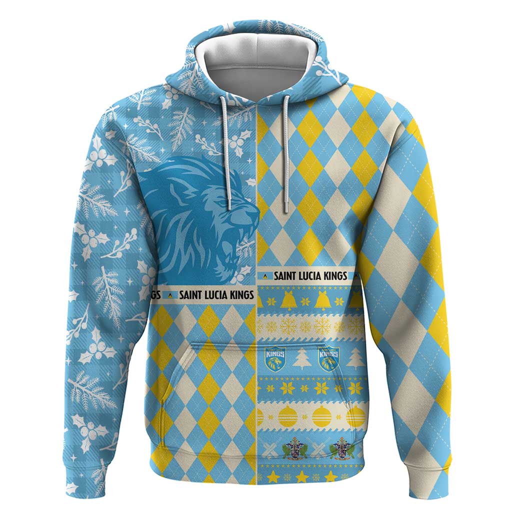 Personalized St Lucia Cricket Christmas Hoodie Merry Xmas Kings LT14