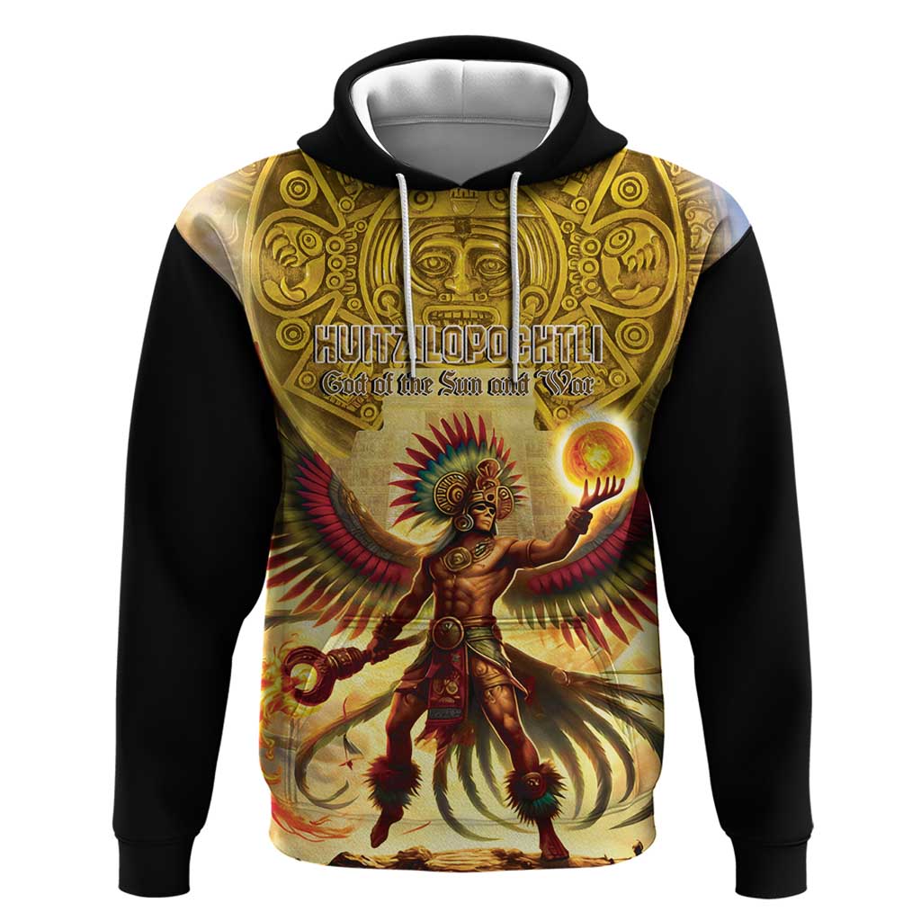 Mexico Panquetzaliztli Hoodie Huitzilopochtli - Aztec God of Sun and War LT14