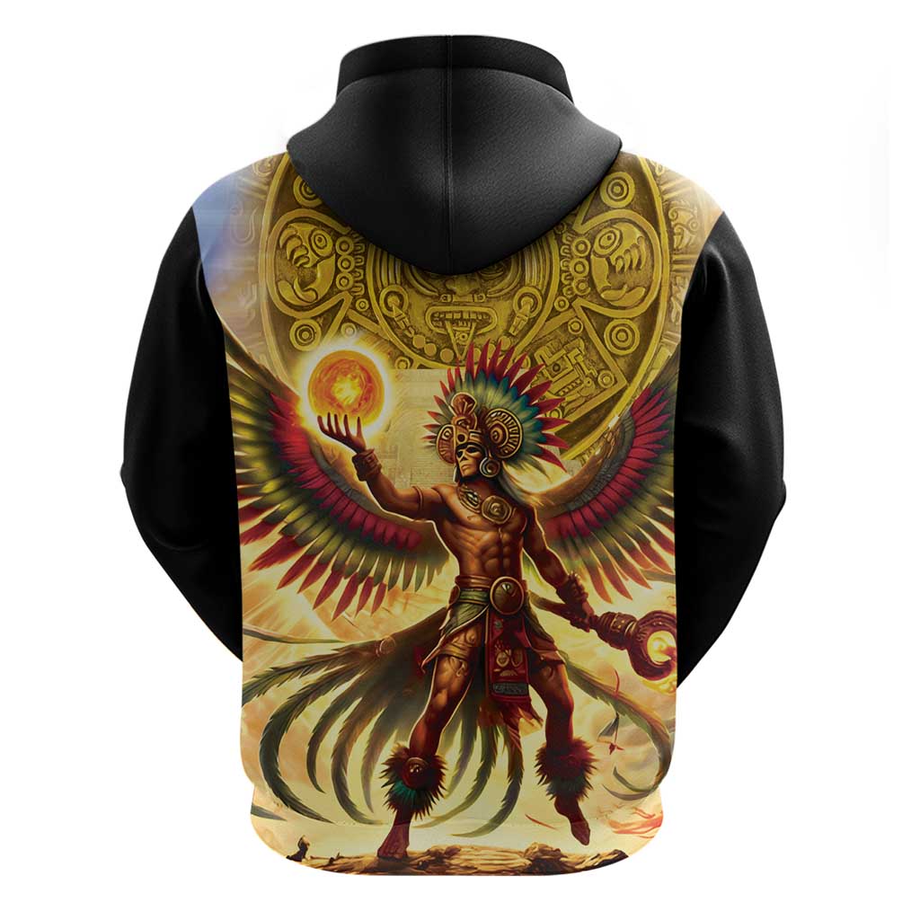 Mexico Panquetzaliztli Hoodie Huitzilopochtli - Aztec God of Sun and War LT14