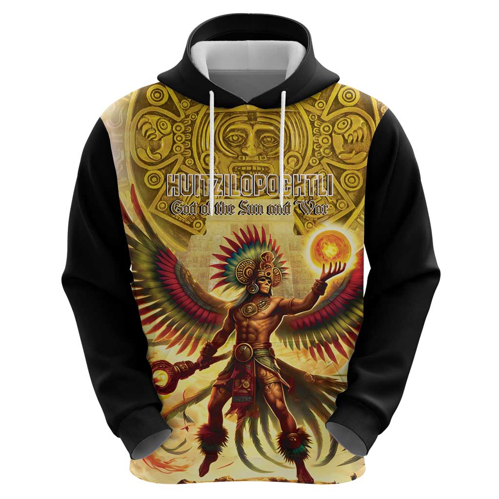 Mexico Panquetzaliztli Hoodie Huitzilopochtli - Aztec God of Sun and War LT14