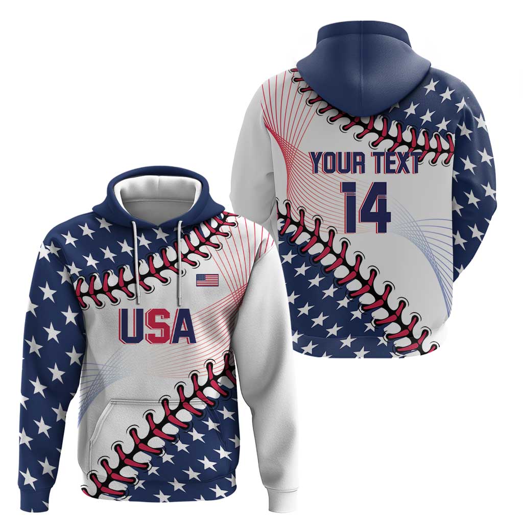 Custom Baseball 2024 USA Hoodie Go United States LT14
