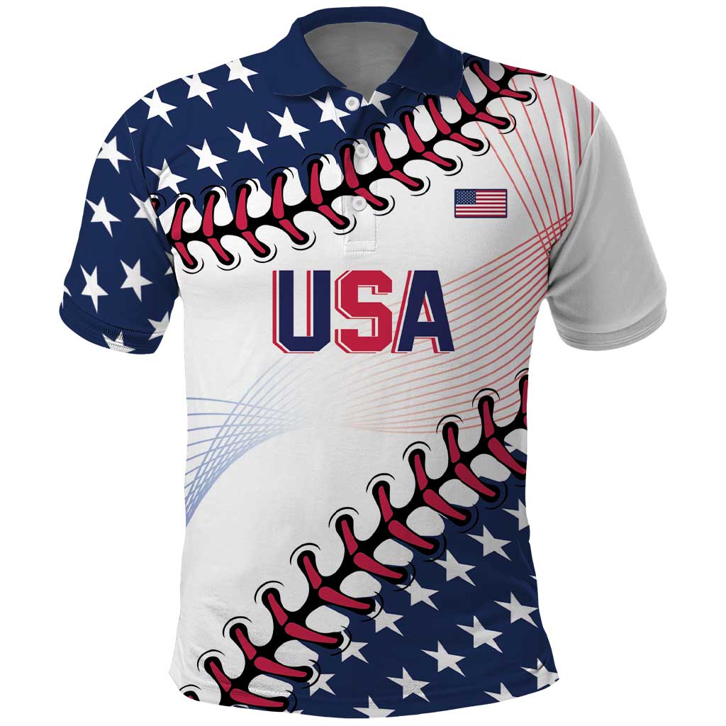 Custom Baseball 2024 USA Polo Shirt Go United States LT14